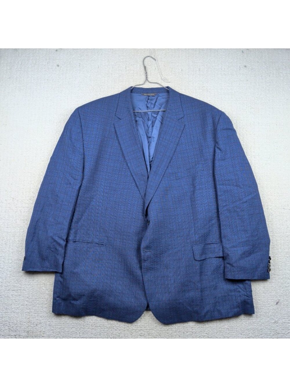 Jack Victor Exclusive Collection Valuto Blazer Men 56R Blue Plaid Italian Fabric